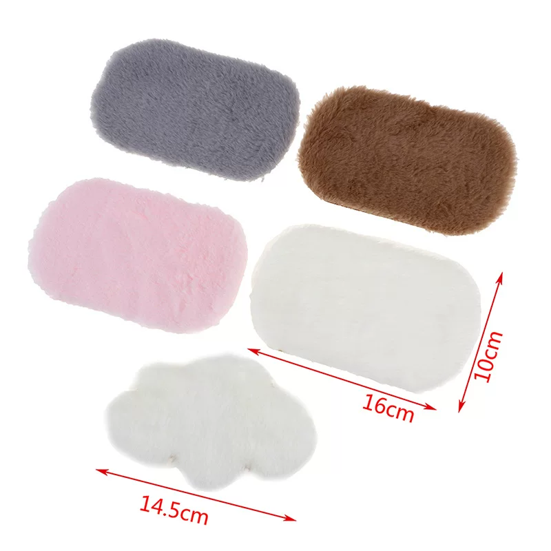 1:12 Miniature Dollhouse Plush Rug Soft Faux Fur Carpet Floor Mat for 1/6 BJD Doll Room Decor