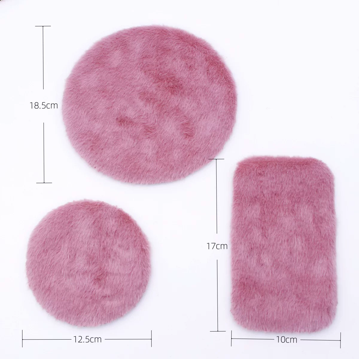 1:12 Miniature Dollhouse Plush Rug Soft Faux Fur Carpet Floor Mat for 1/6 BJD Doll Room Decor