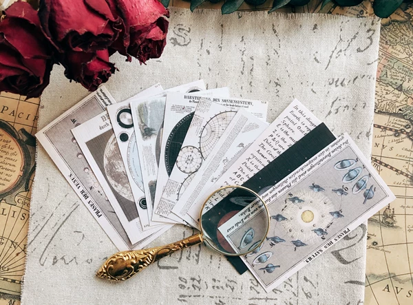 Vintage Junk Journal Ephemera Paper Pack, Textured Old Newspaper Poster Pages for TN Planners & Scrapbooking DIY Crafts