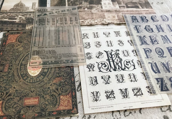 Vintage Junk Journal Ephemera Paper Pack, Textured Old Newspaper Poster Pages for TN Planners & Scrapbooking DIY Crafts