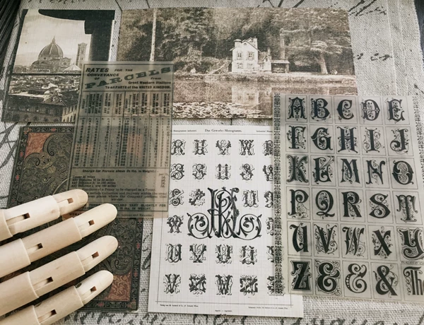 Vintage Junk Journal Ephemera Paper Pack, Textured Old Newspaper Poster Pages for TN Planners & Scrapbooking DIY Crafts