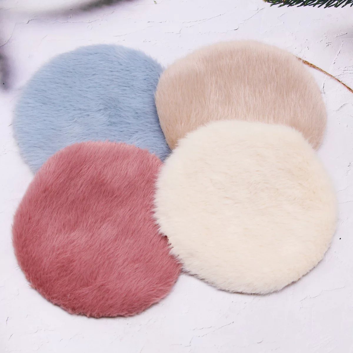 1:12 Miniature Dollhouse Plush Rug Soft Faux Fur Carpet Floor Mat for 1/6 BJD Doll Room Decor