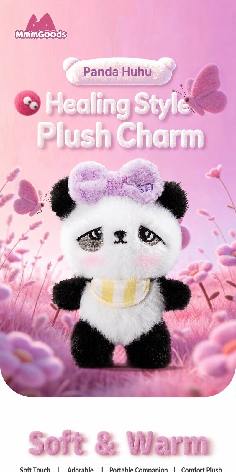 Panda Project - Panda Huhu Plush Pendant 11cm