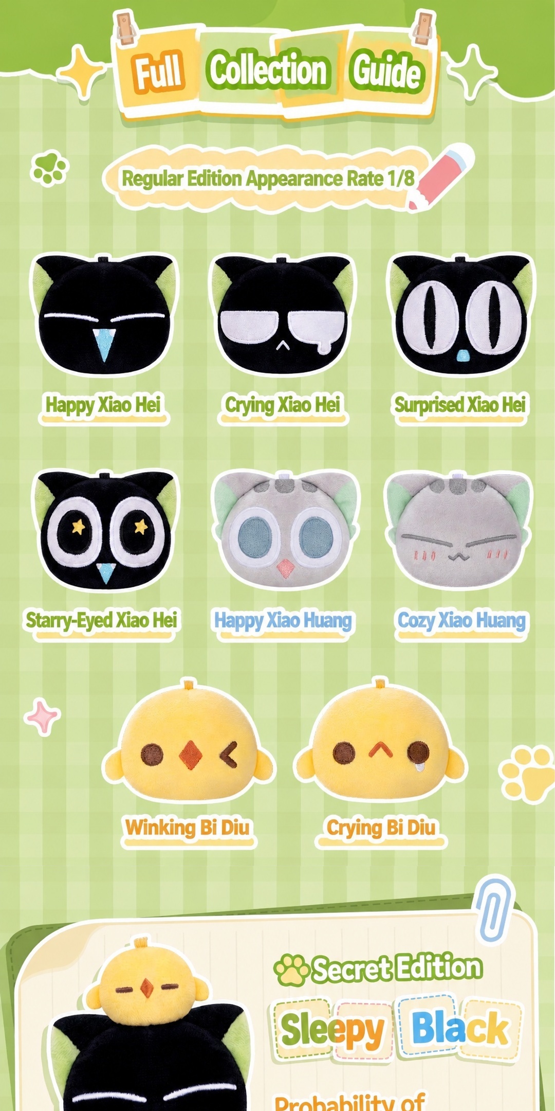 Luo Xiaohei Mini Refrigerator Magnet Plush Blind Box