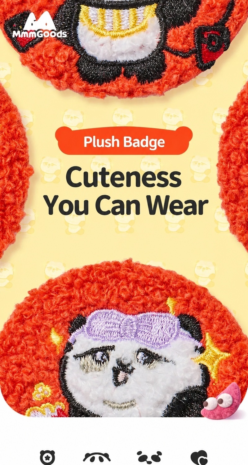 Panda Pproject - Panda Huhu Plush Badge 5.8cm
