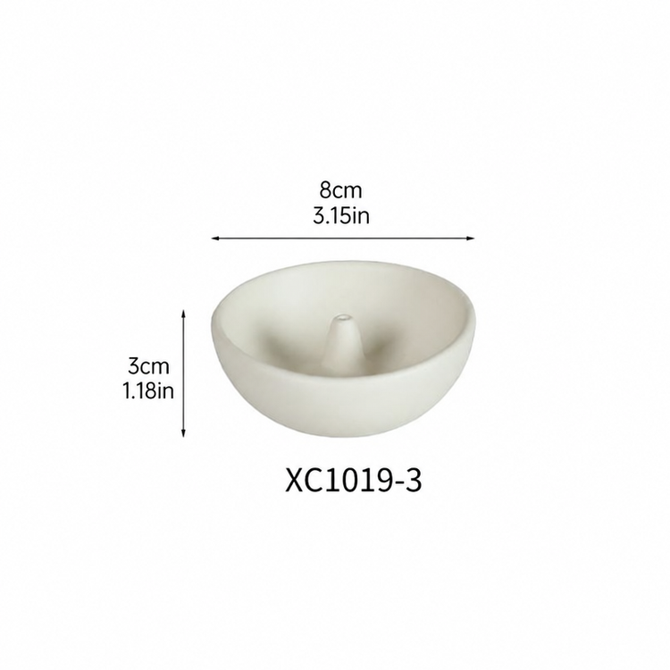 Minimalist Ceramic Incense Stick Holder Bowl, Japanese Zen Ash Catcher Incense Burner