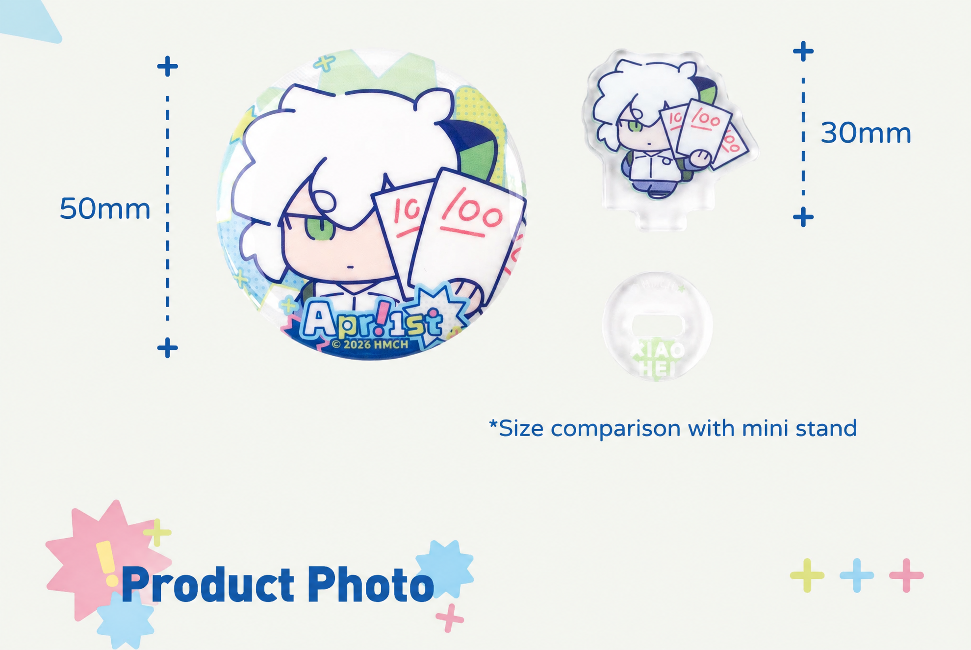 Luo Xiaohei April Fool's Edition Double Flash Can Badge - 50mm Tinplate Anime Pin
