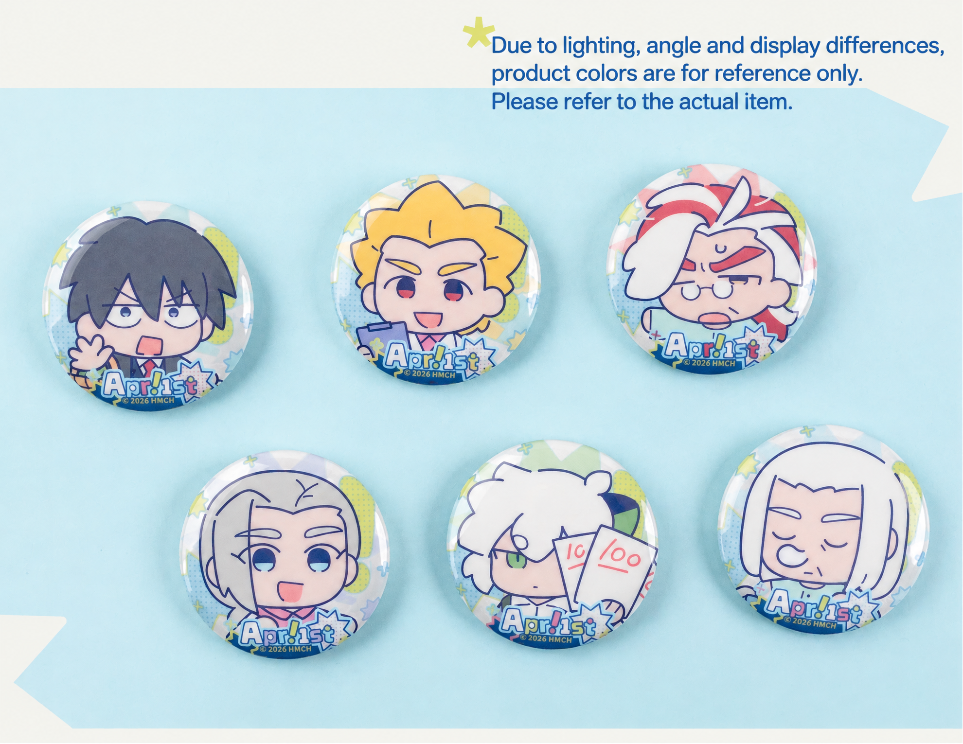Luo Xiaohei April Fool's Edition Double Flash Can Badge - 50mm Tinplate Anime Pin