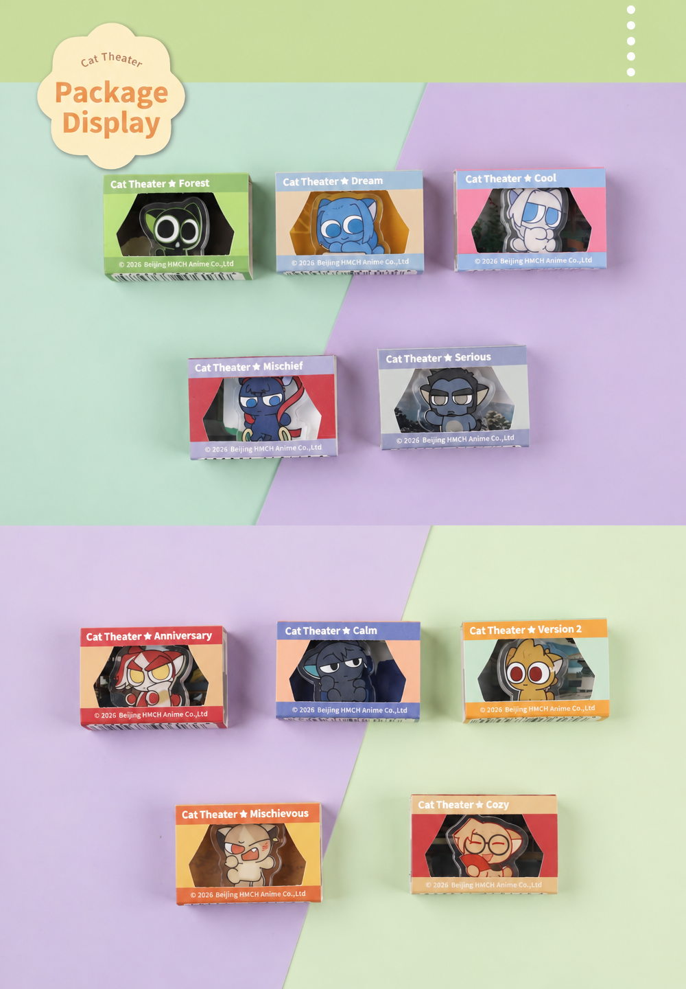 Luo Xiaohei Cat Theater Mini Scene Acrylic Standee