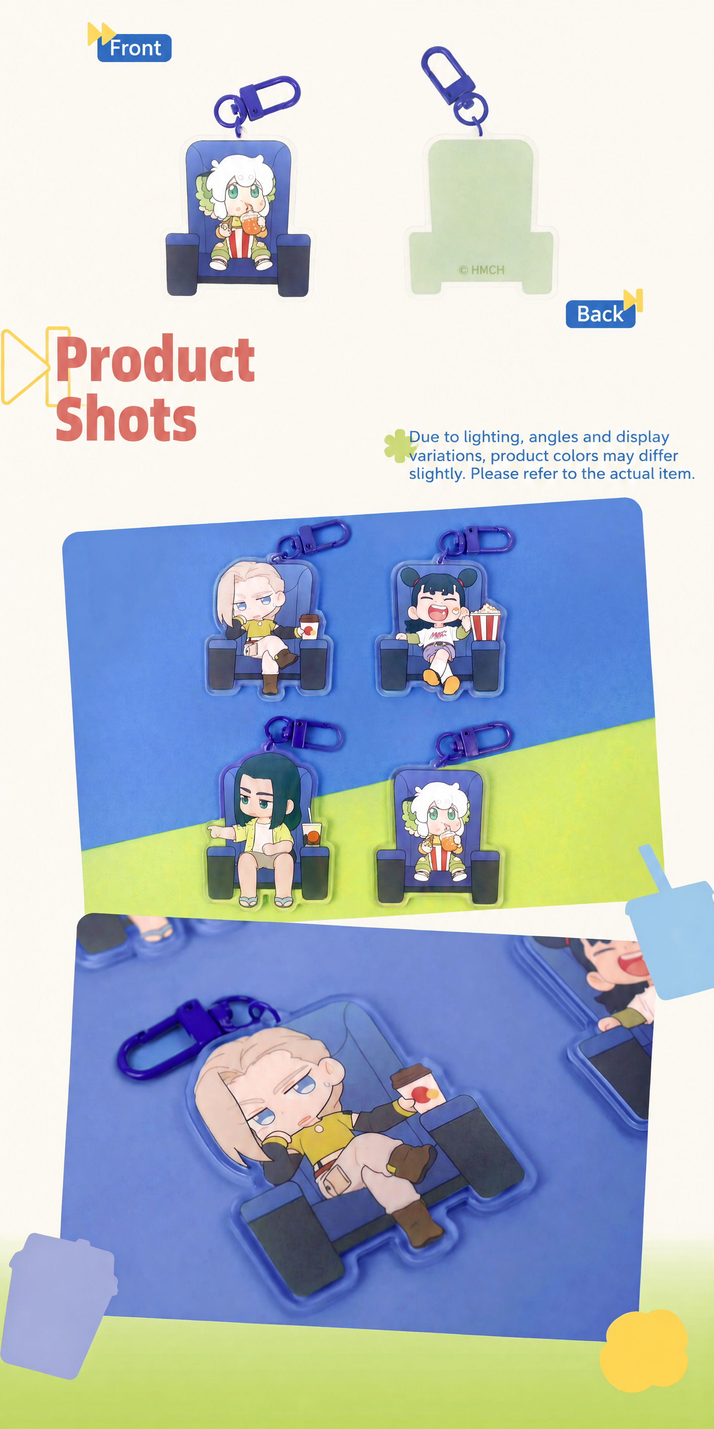 Luo Xiaohei Movie Theater Series Chibi Acrylic Keychain