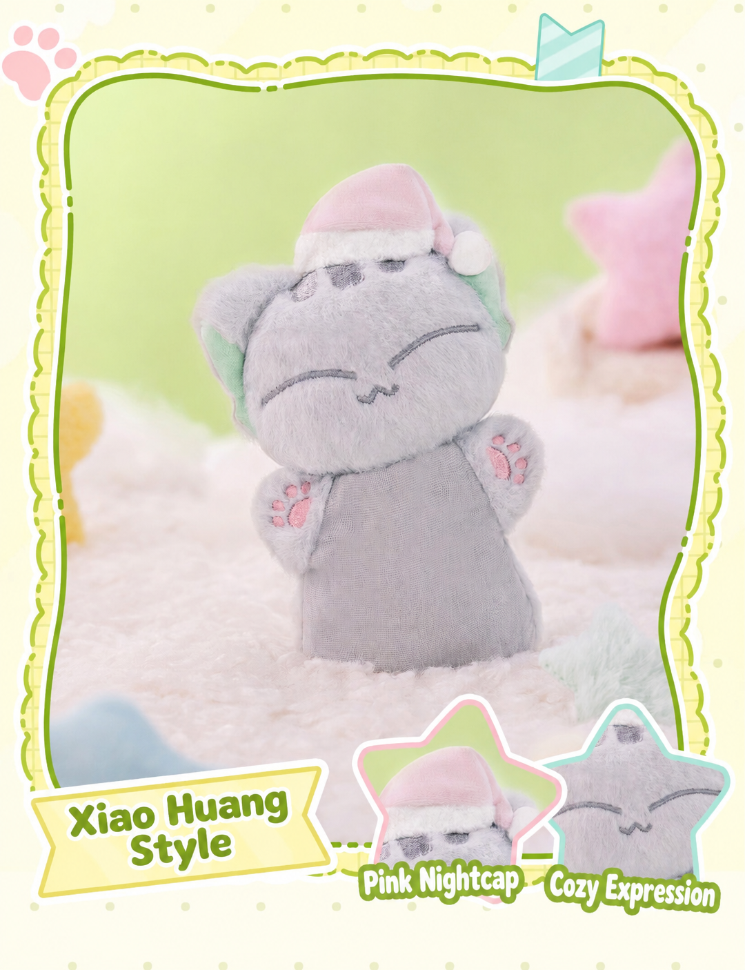 Luo Xiaohei The Legend of Hei Sleeping Cat Beanbag Plush Pendant Keychain