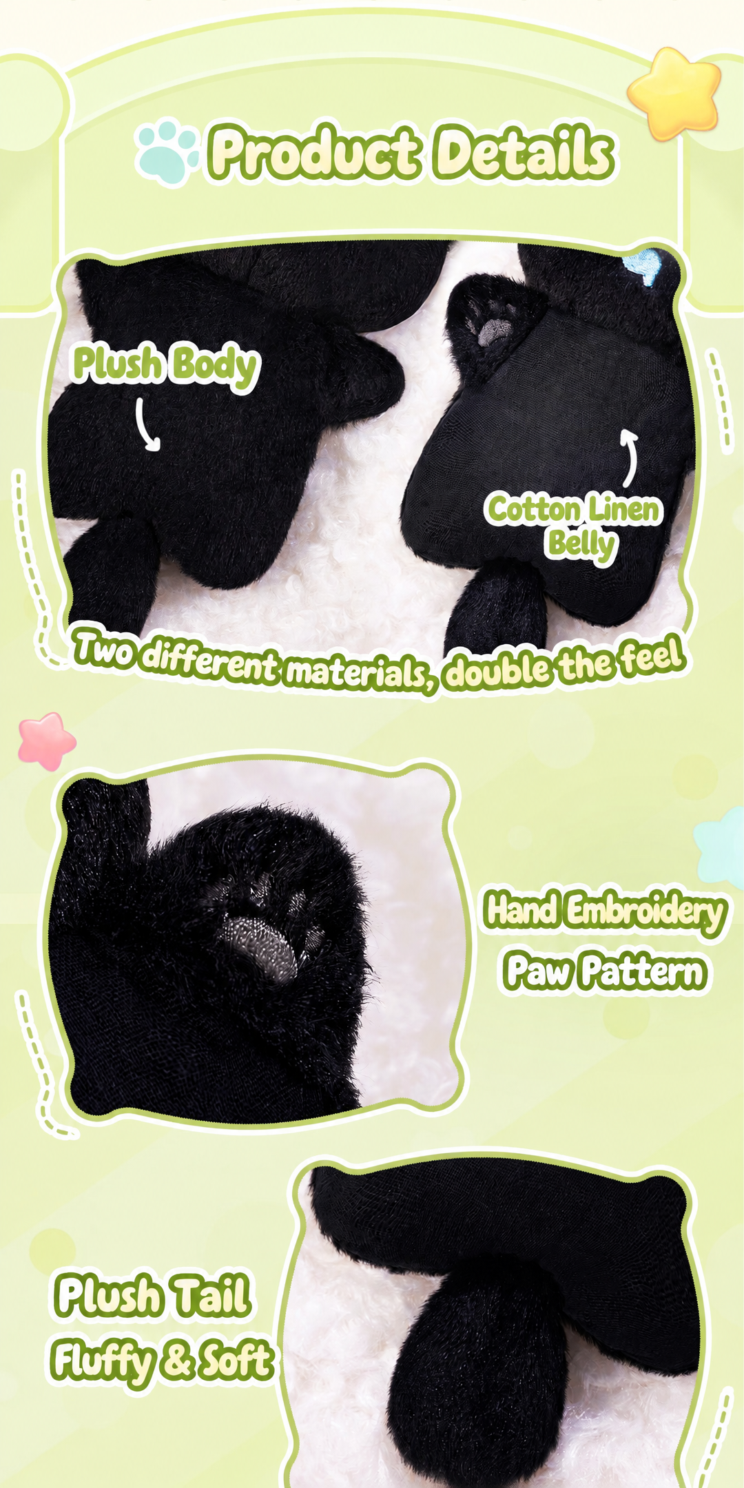 Luo Xiaohei The Legend of Hei Sleeping Cat Beanbag Plush Pendant Keychain