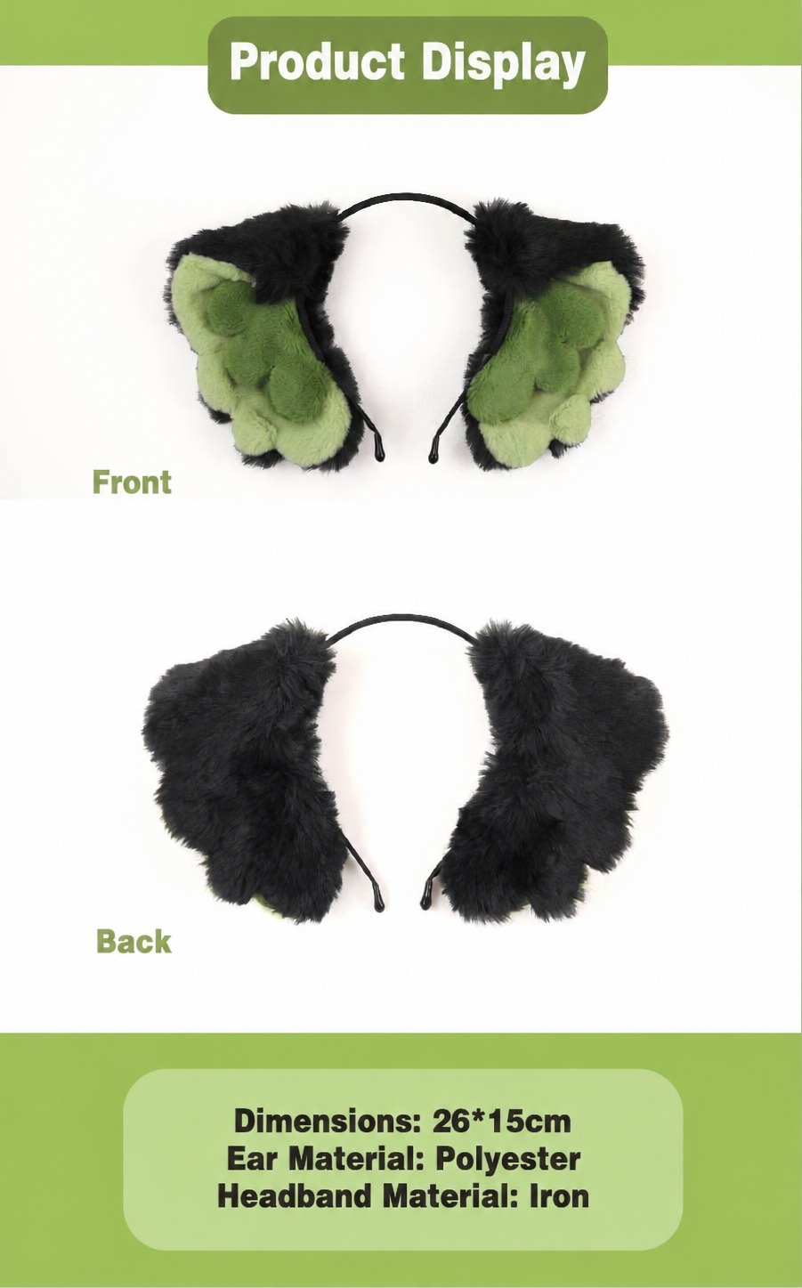 Luo Xiaohei Plush Cat Ear Headband