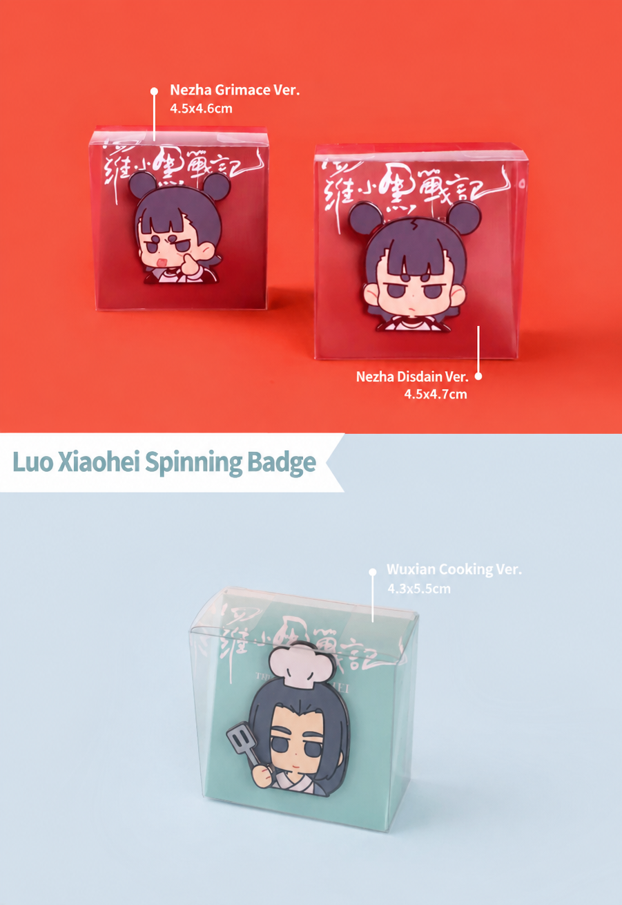 Luo Xiaohei Wobble Badge Interactive Metal Enamel Pin Collection